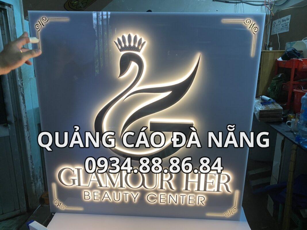 Chữ nổi inox chân mica sáng đèn