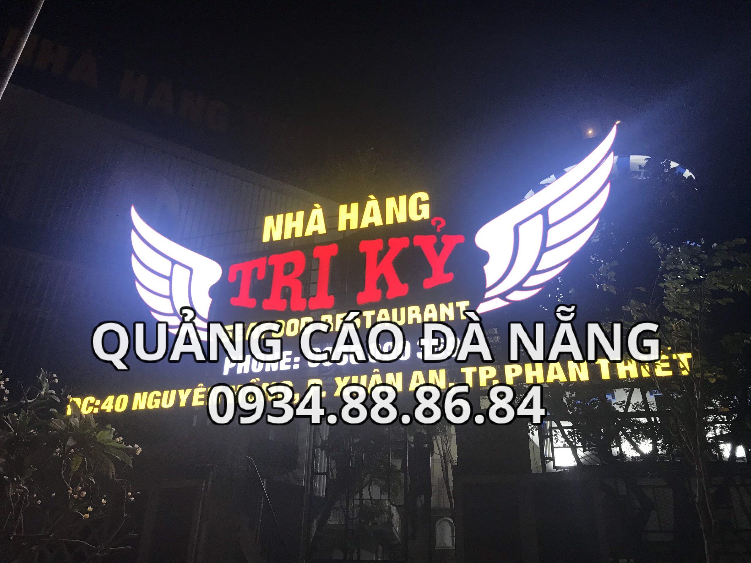 Bảng Hiệu Led Nhà Hàng Logo Đôi Cánh