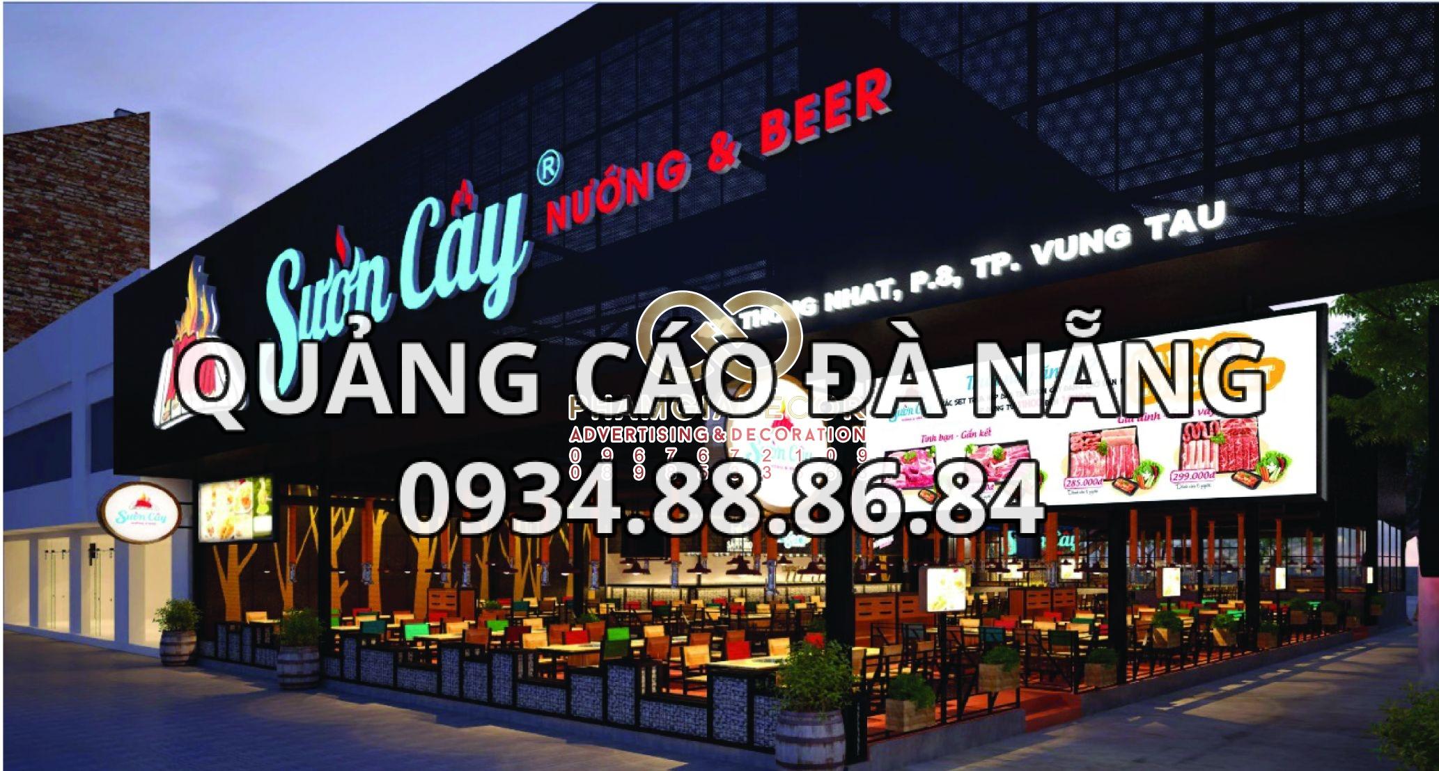 Bảng Hiệu Nhà Hàng Nướng Chữ Xanh Đỏ