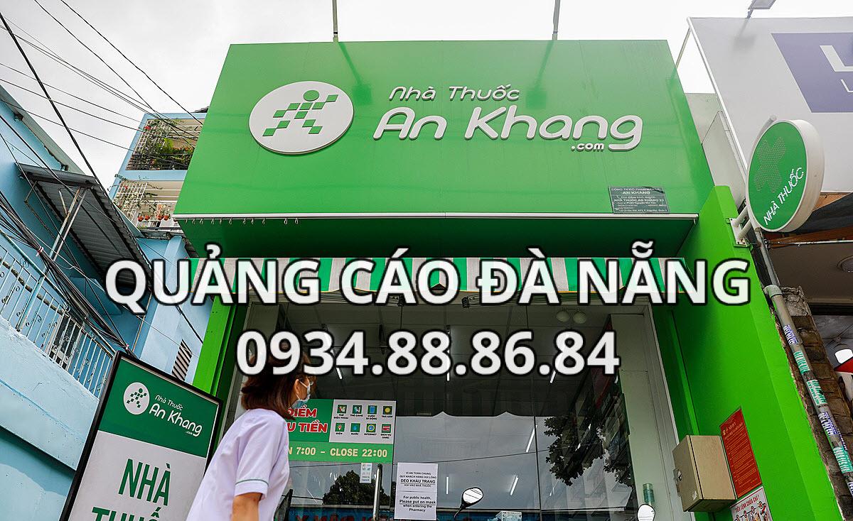 Bảng Hiệu Nhà Thuốc An Khàng Trắng Nền Xanh