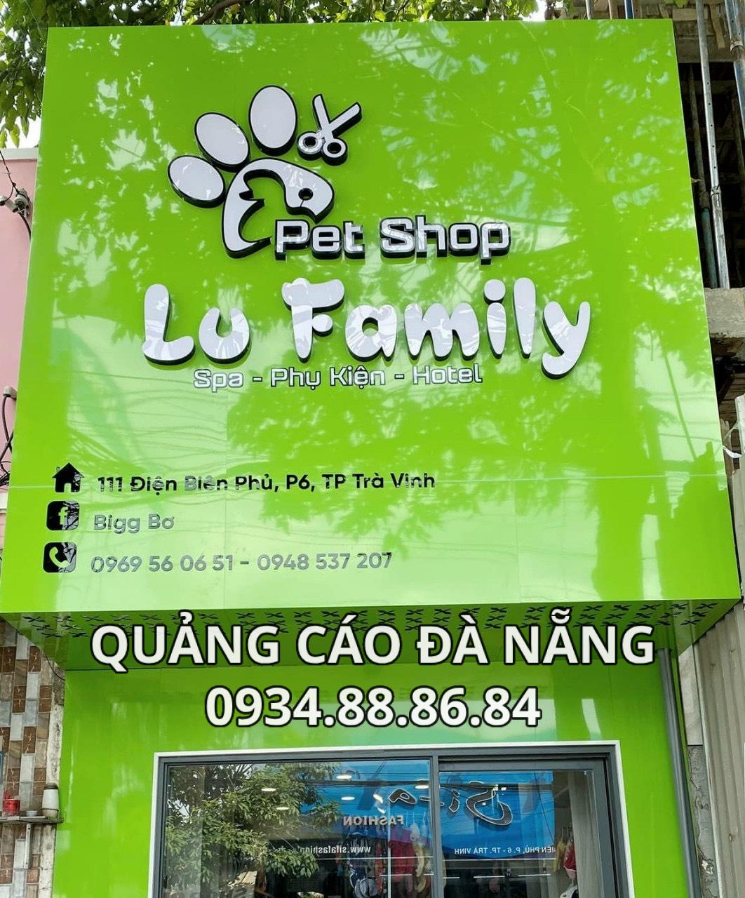 Bảng Hiệu Pet Shop Tông Trăng Xanh