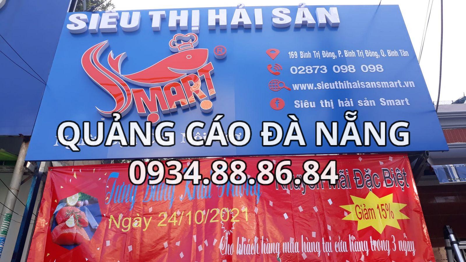 Bảng Hiệu Siêu Thị Chữ Nổi Màu Xanh Chữ Trắng